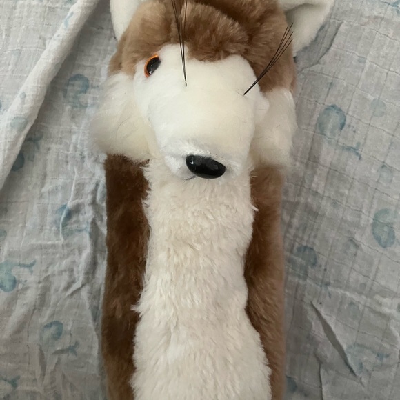 Vintage Fox Plush Golf Club Head Cover Coyote Wolf Headcover Wood - Picture 6 of 7